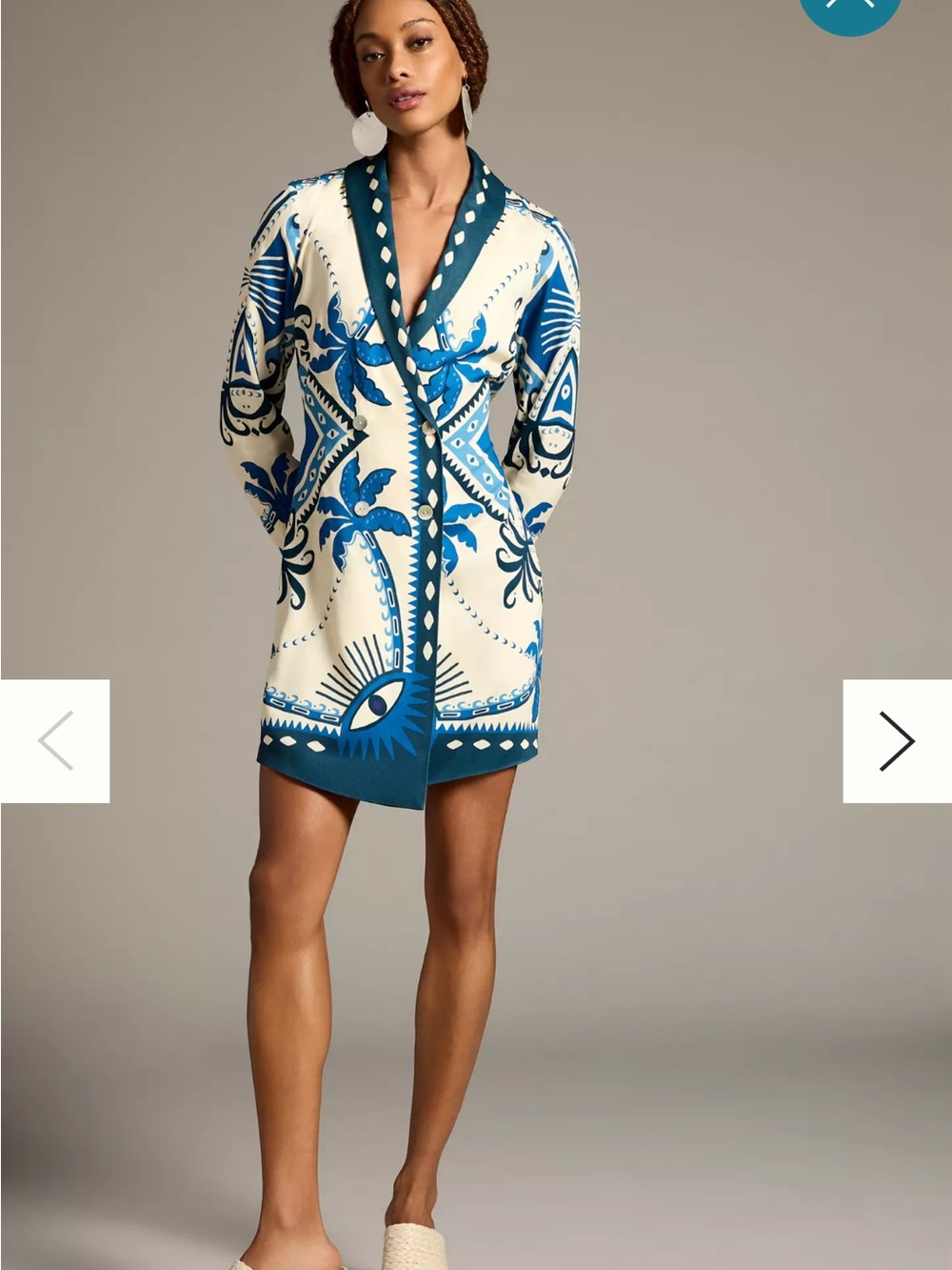 Farm Rio Long Sleeve Blazer Dress